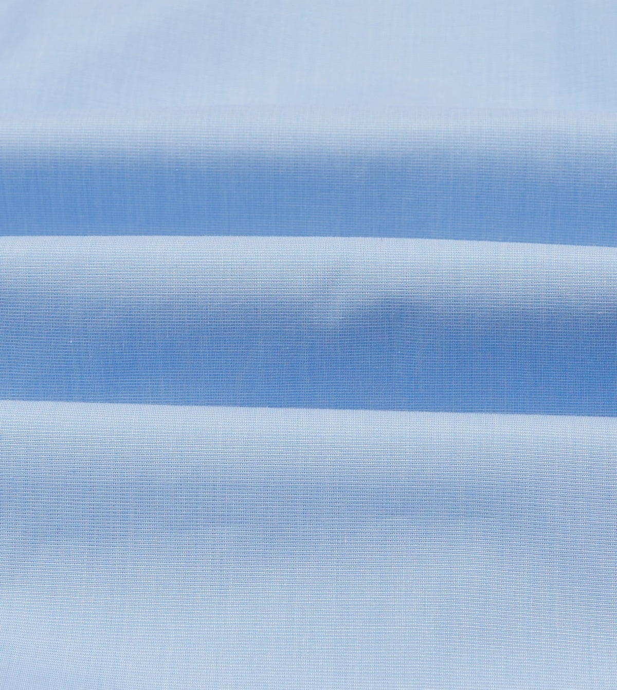 Drake's Sky Blue Cotton Spread Collar End-on-End Poplin Shirt