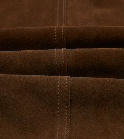 Drake's Brown Roughout Suede Overshirt
