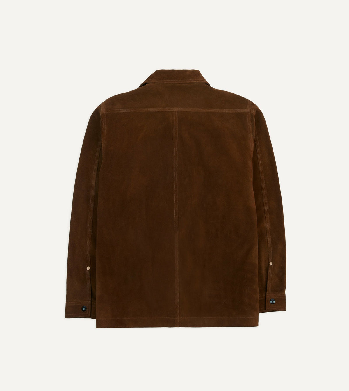 Drake's Brown Roughout Suede Overshirt