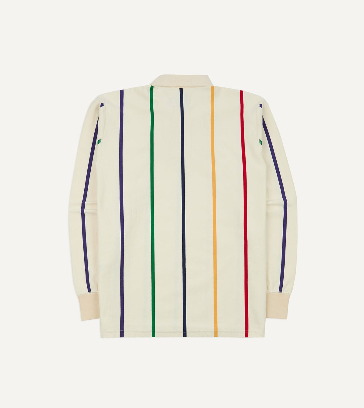Drake's Primary Vertical Stripe Cotton Rugby Shirt