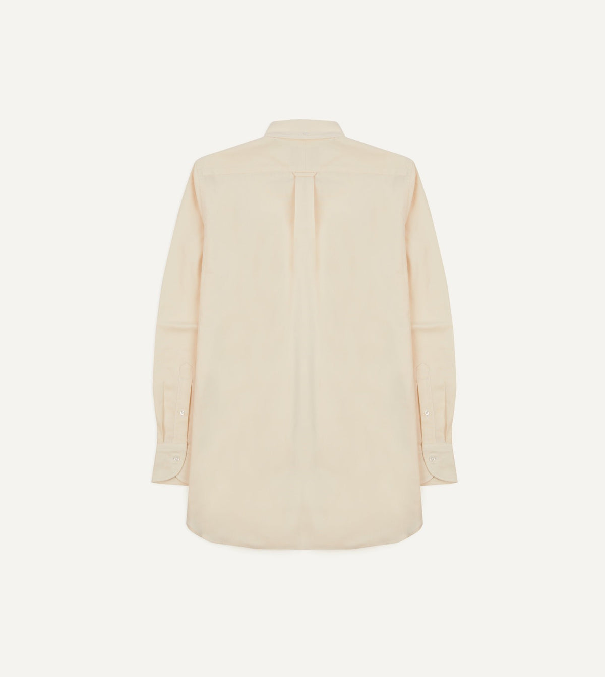 Drake's Ecru Pinpoint Oxford Cotton Cloth Button-Down Shirt