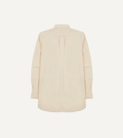 Drake's Ecru Pinpoint Oxford Cotton Cloth Button-Down Shirt