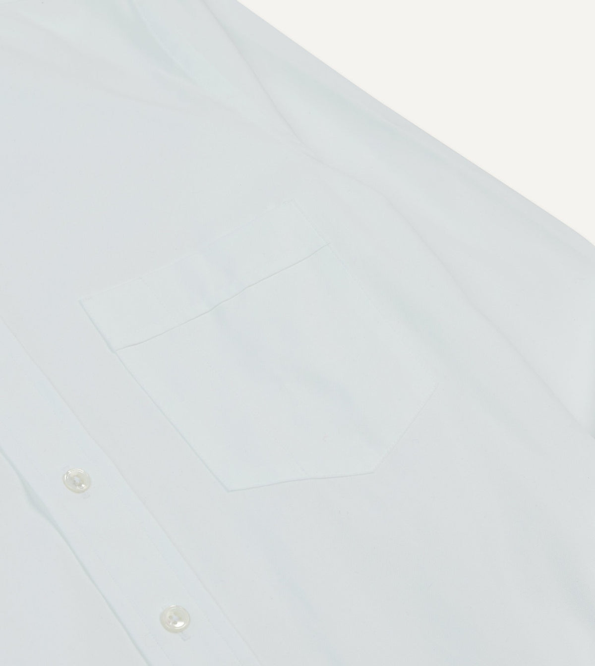 Drake's White Pinpoint Oxford Cotton Cloth Button-Down Shirt