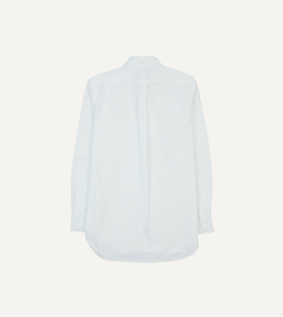 Drake's White Pinpoint Oxford Cotton Cloth Button-Down Shirt