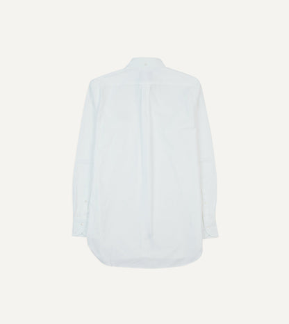Drake's White Pinpoint Oxford Cotton Cloth Button-Down Shirt