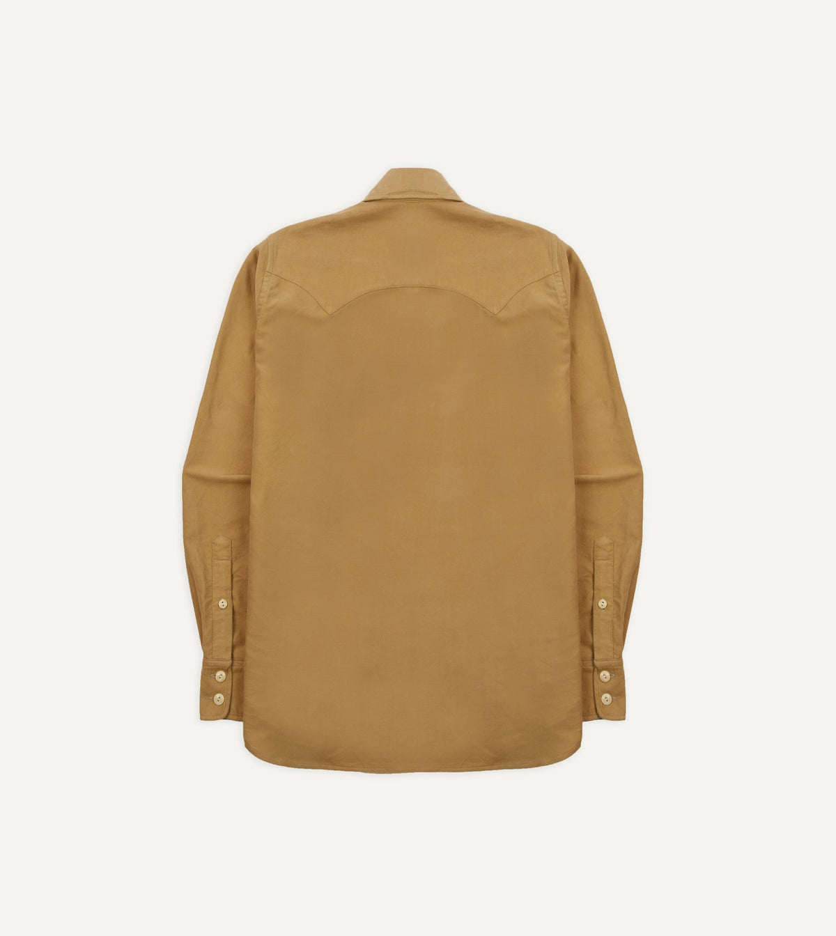 Drake's Sand Moleskin Two-Pocket Western Shirt