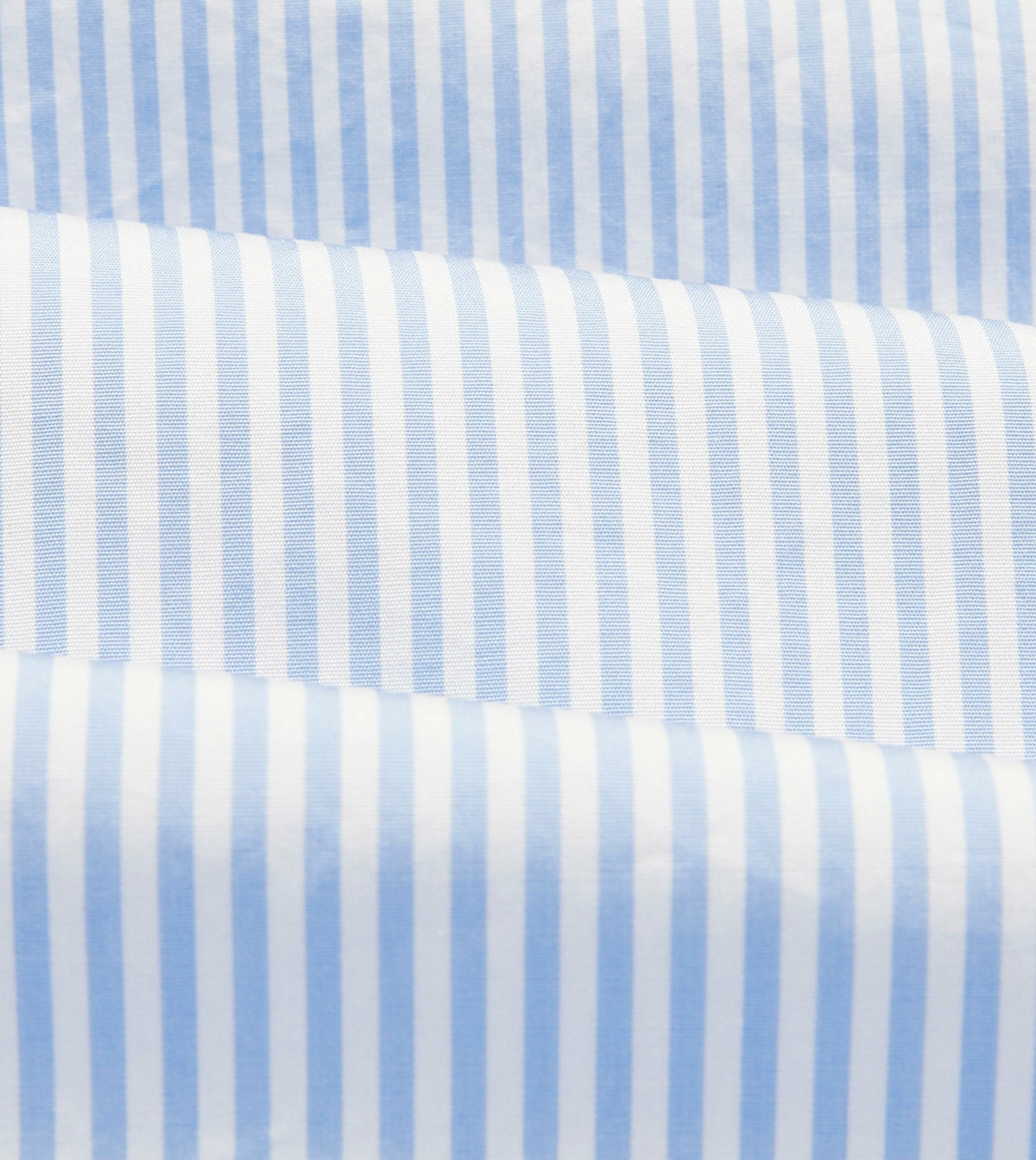 Drake's Light Blue Bengal Stripe Cotton Poplin Button-Down Shirt