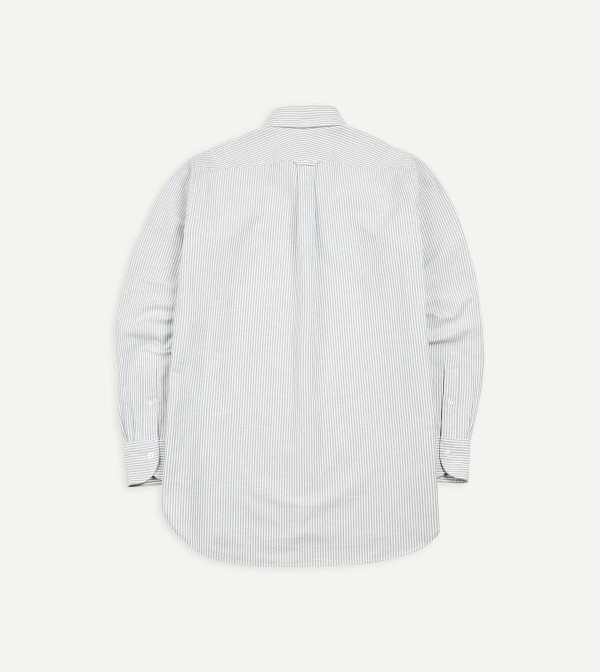 Drake's Light Green Ticking Stripe Cotton Oxford Cloth Button-Down Shirt