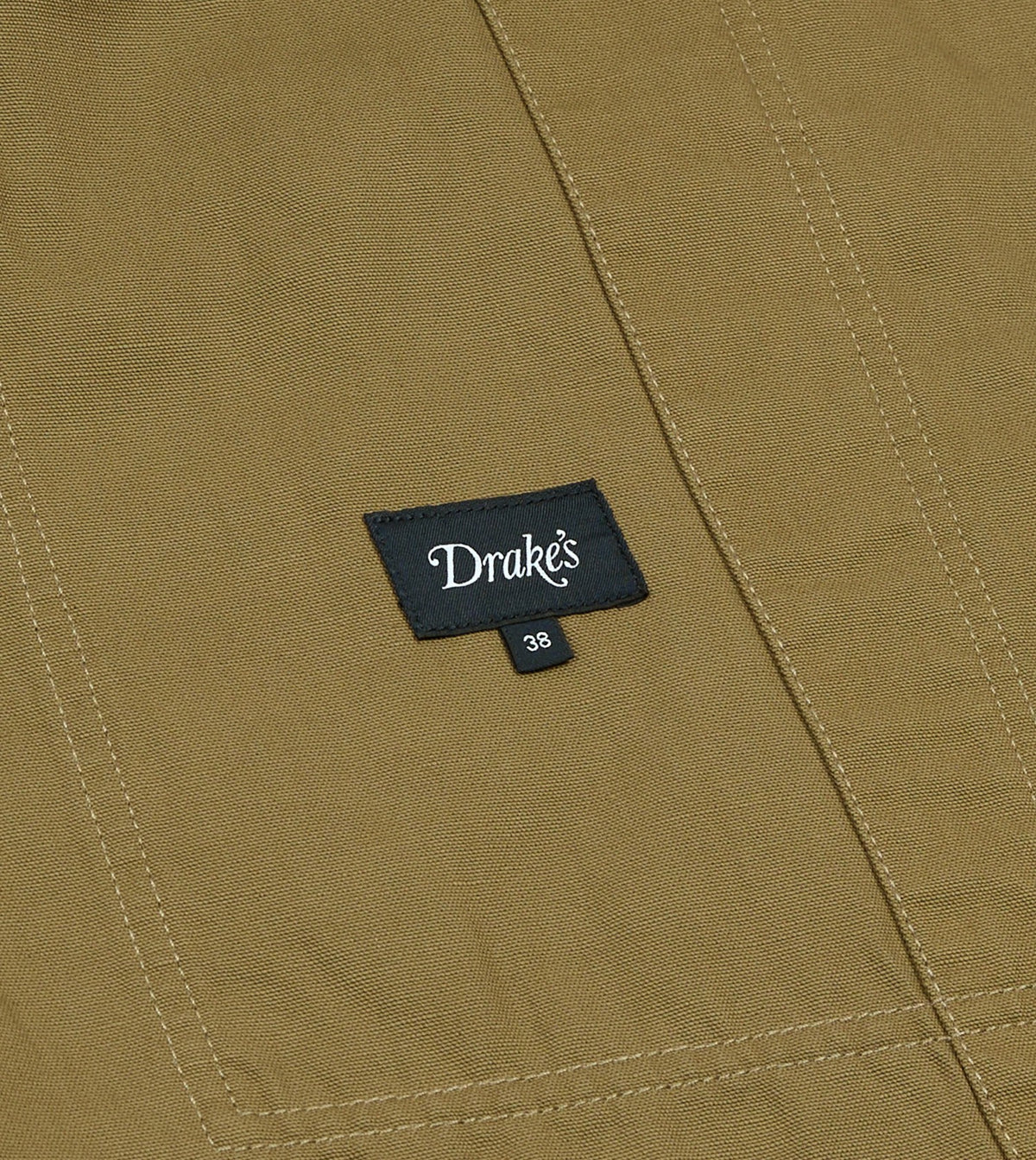 Drake's Olive Cotton-Linen Field Shirt