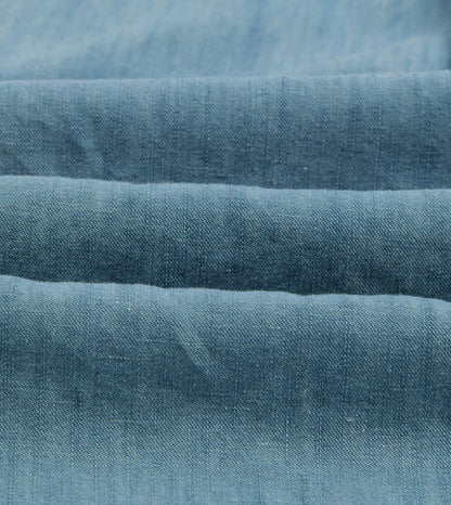 Drake's Stone Wash Cotton Chambray Button-Down Collar Popover Shirt