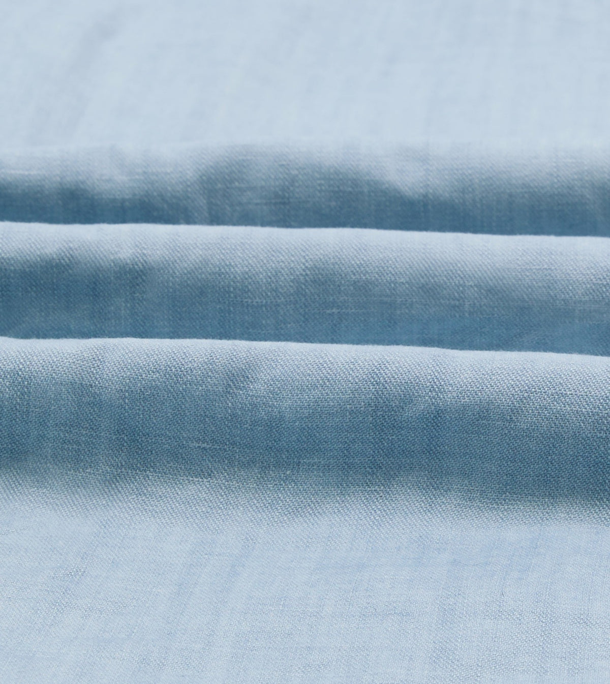 Drake's Bleach Wash Cotton-Linen Long Point Collar Work Shirt