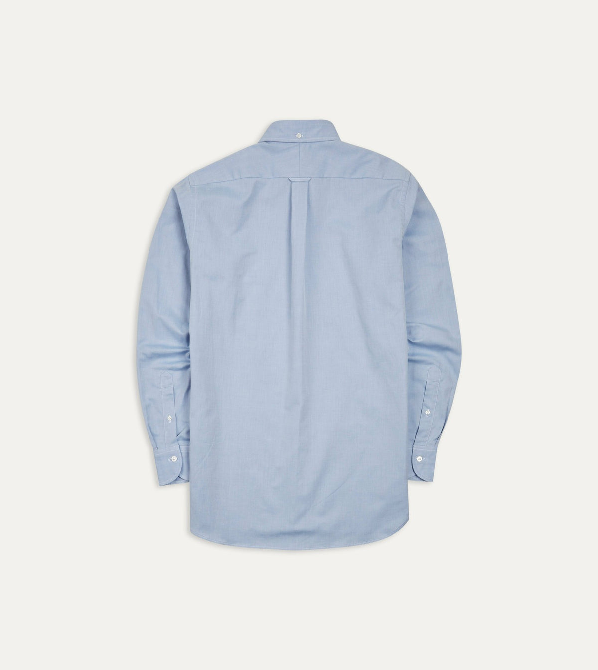 Drake's Blue Pinpoint Oxford Cotton Cloth Button-Down Shirt