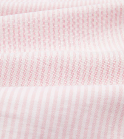 Drake's Pale Pink Ticking Stripe Cotton Oxford Cloth Button-Down Shirt