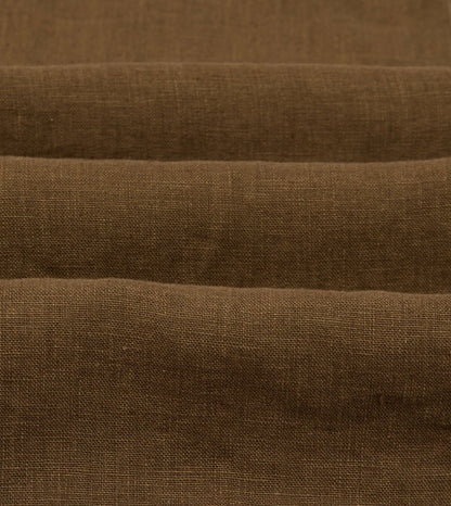 Drake's Brown Linen Two-Pocket Western Shirt