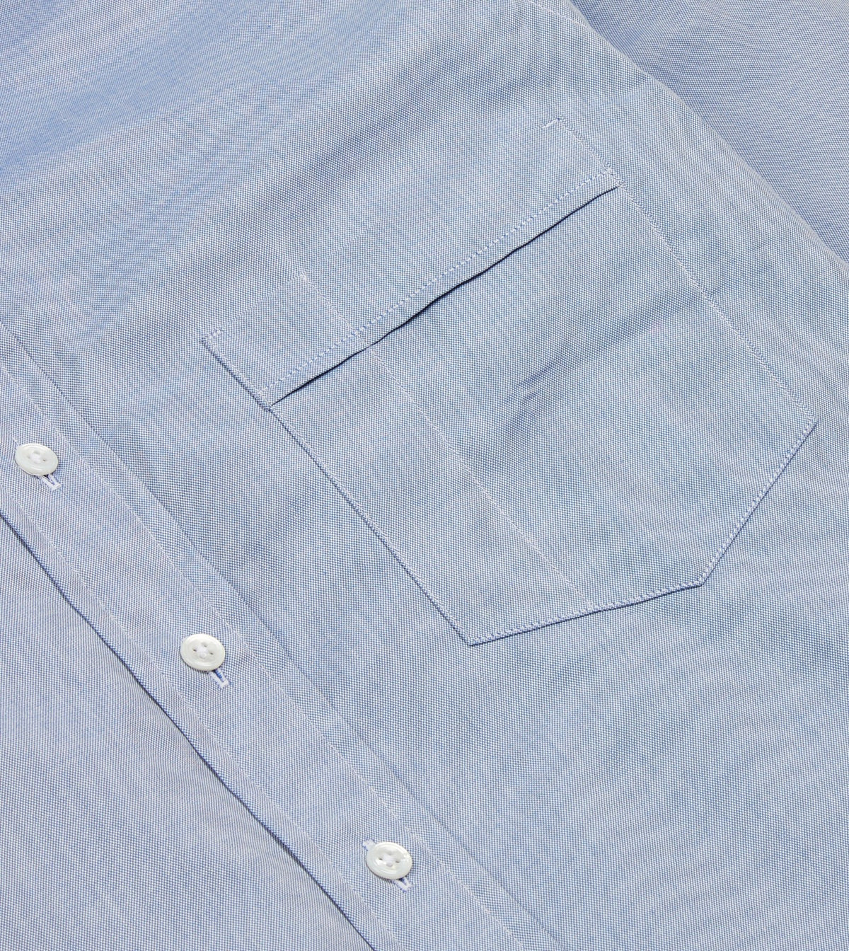 Drake's Navy Pinpoint Oxford Cotton Cloth Button-Down Shirt