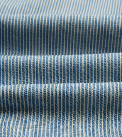 Drake's Navy Stripe Denim Work Shirt