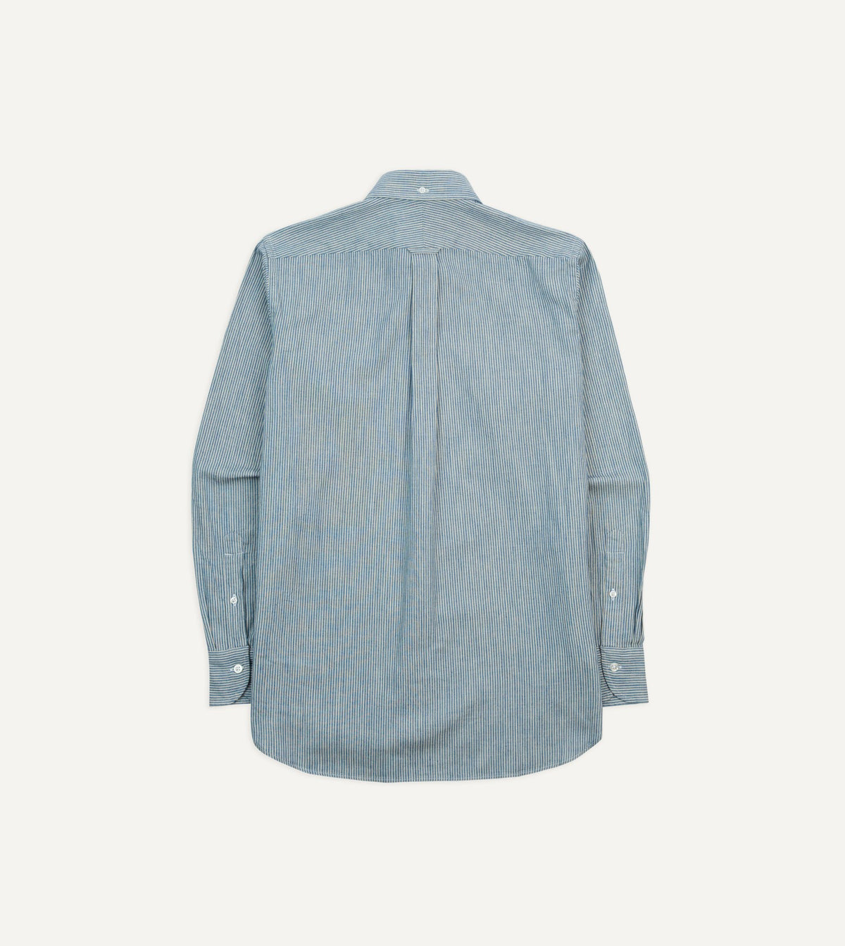 Drake's Navy Stripe Denim Work Shirt