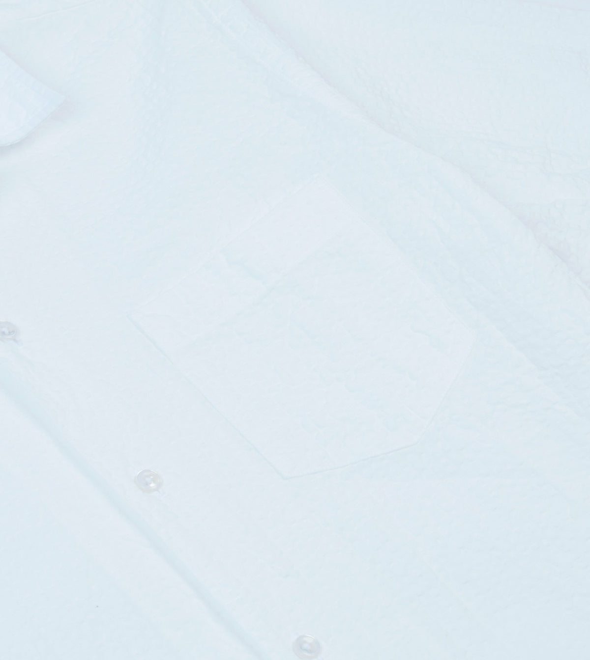 Drake's White Cotton-Linen Seersucker Camp Collar Short Sleeve Shirt