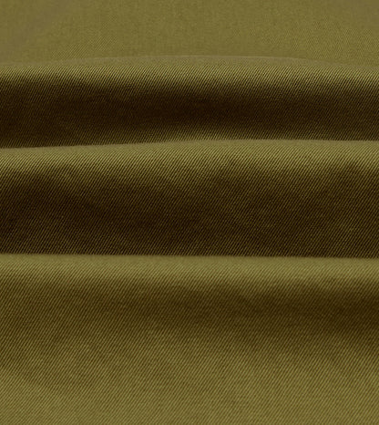 Drake's Green Cotton Twill Three-Pocket Overshirt