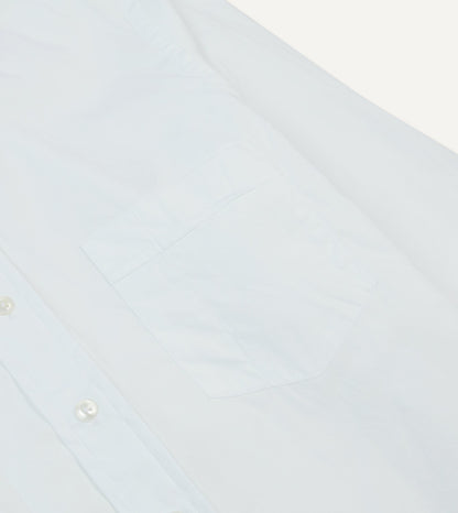Drake's White Cotton Pocket Poplin Button-Down Shirt