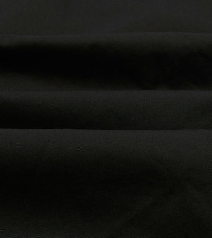 Drake's Black Cotton Mandarin Collar Shirt