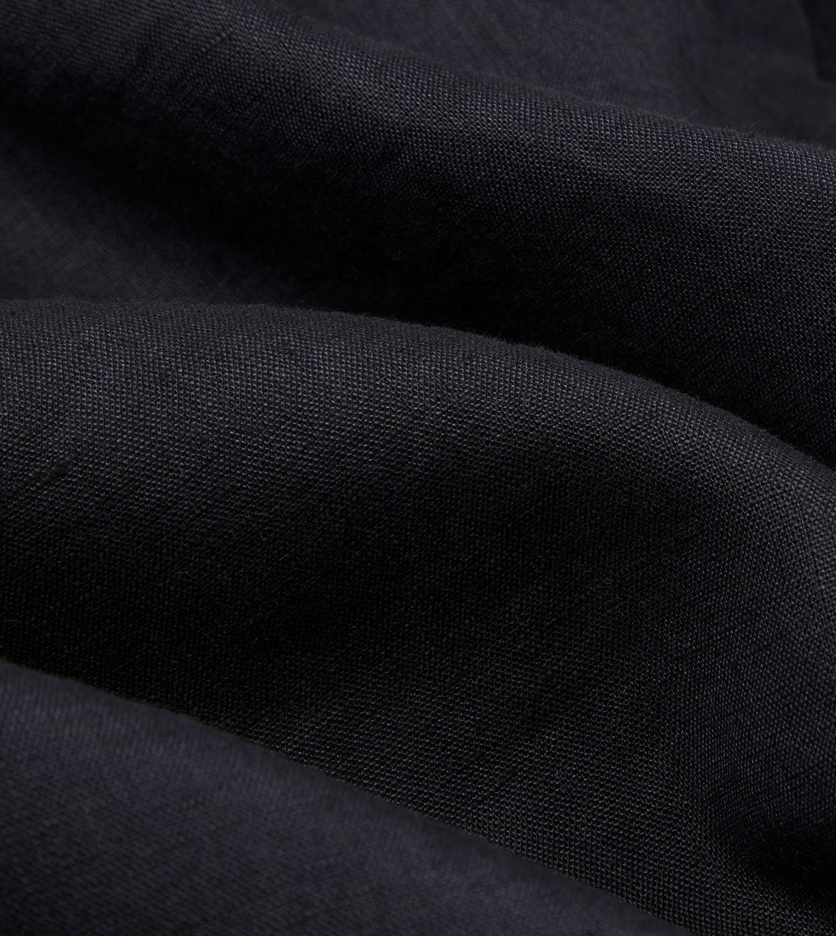Drake's Dark Navy Linen Spread Collar Shirt