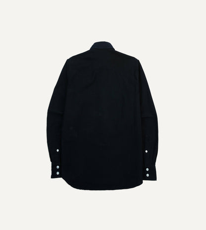 Drake's Navy Moleskin Two-Pocket Western Shirt