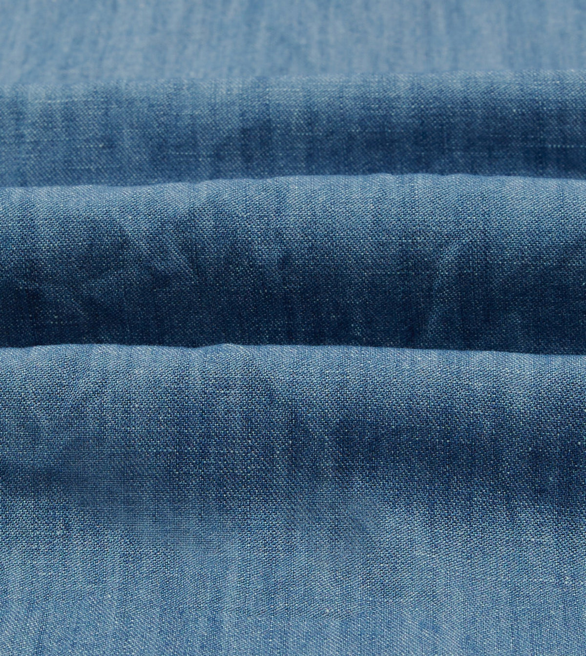 Drake's Stone Wash Cotton-Linen Long Point Collar Work Shirt