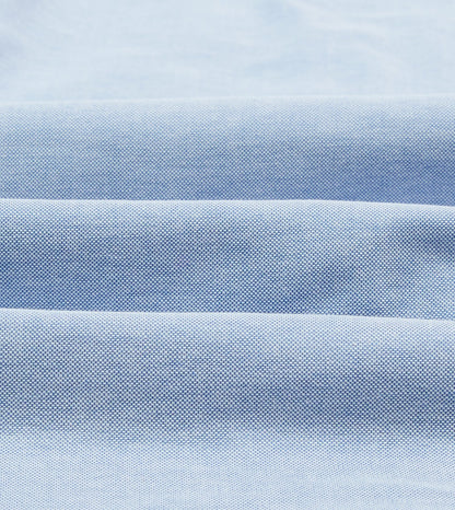 Drake's Blue Cotton Oxford Cloth Long Point Collar Shirt