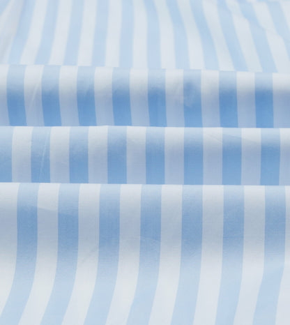 Drake's Blue Broad Stripe Cotton Poplin Button-Down Shirt