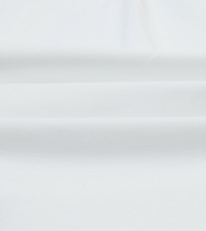 Drake's White Cotton Oxford Cloth Long Point Collar Shirt