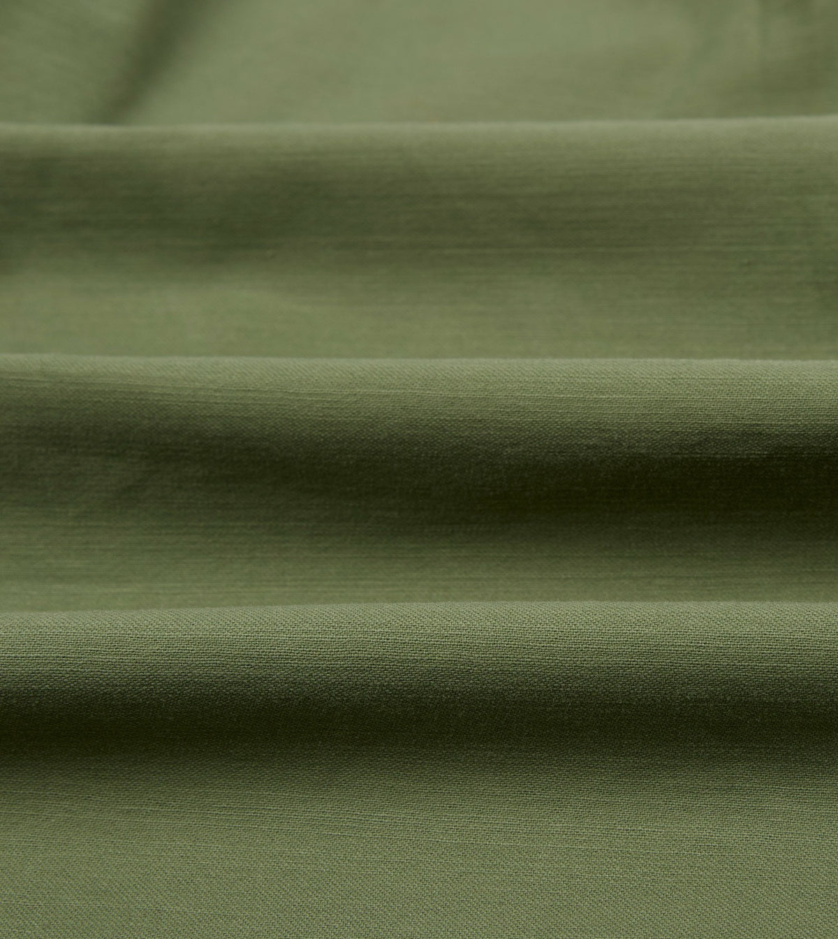 Drake's Green Satin Cotton Popover Work Shirt