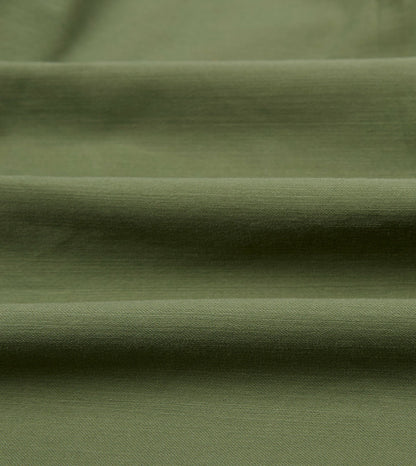 Drake's Green Satin Cotton Popover Work Shirt