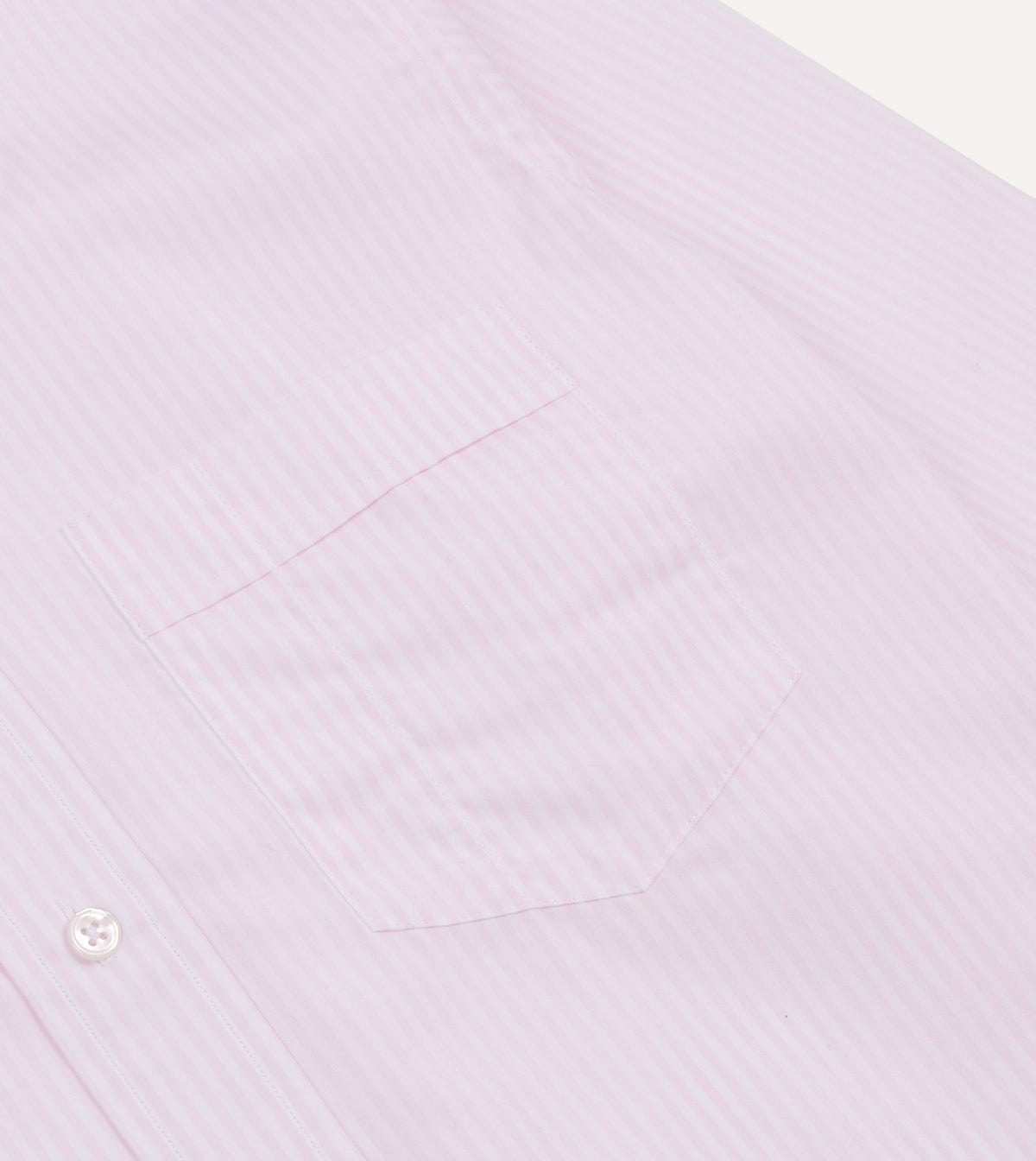 Drake's Pink Narrow Stripe Cotton Poplin Button-Down Shirt