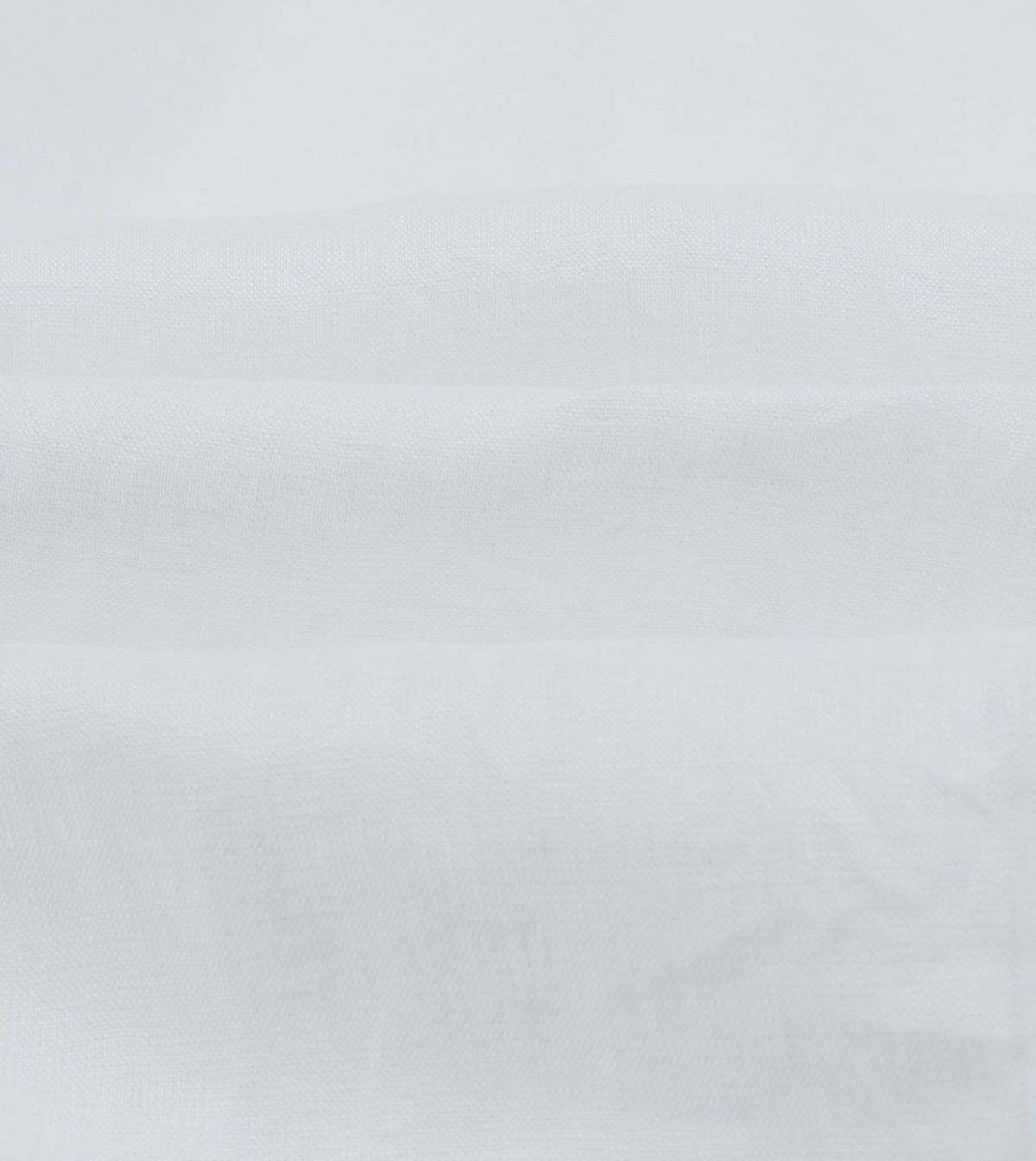 Drake's White Linen Spread Collar Shirt