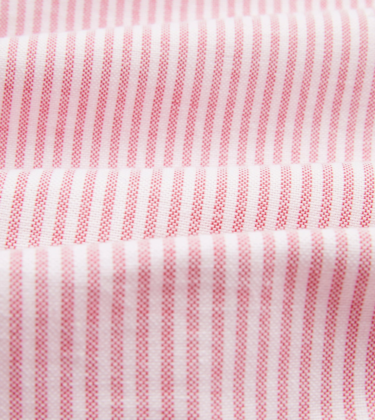 Drake's Pink Ticking Stripe Cotton Oxford Cloth Button-Down Shirt