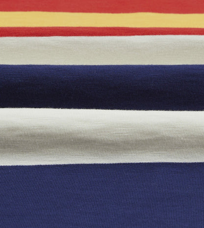 Drake's Multi Stripe Flamé Cotton Rugby Shirt