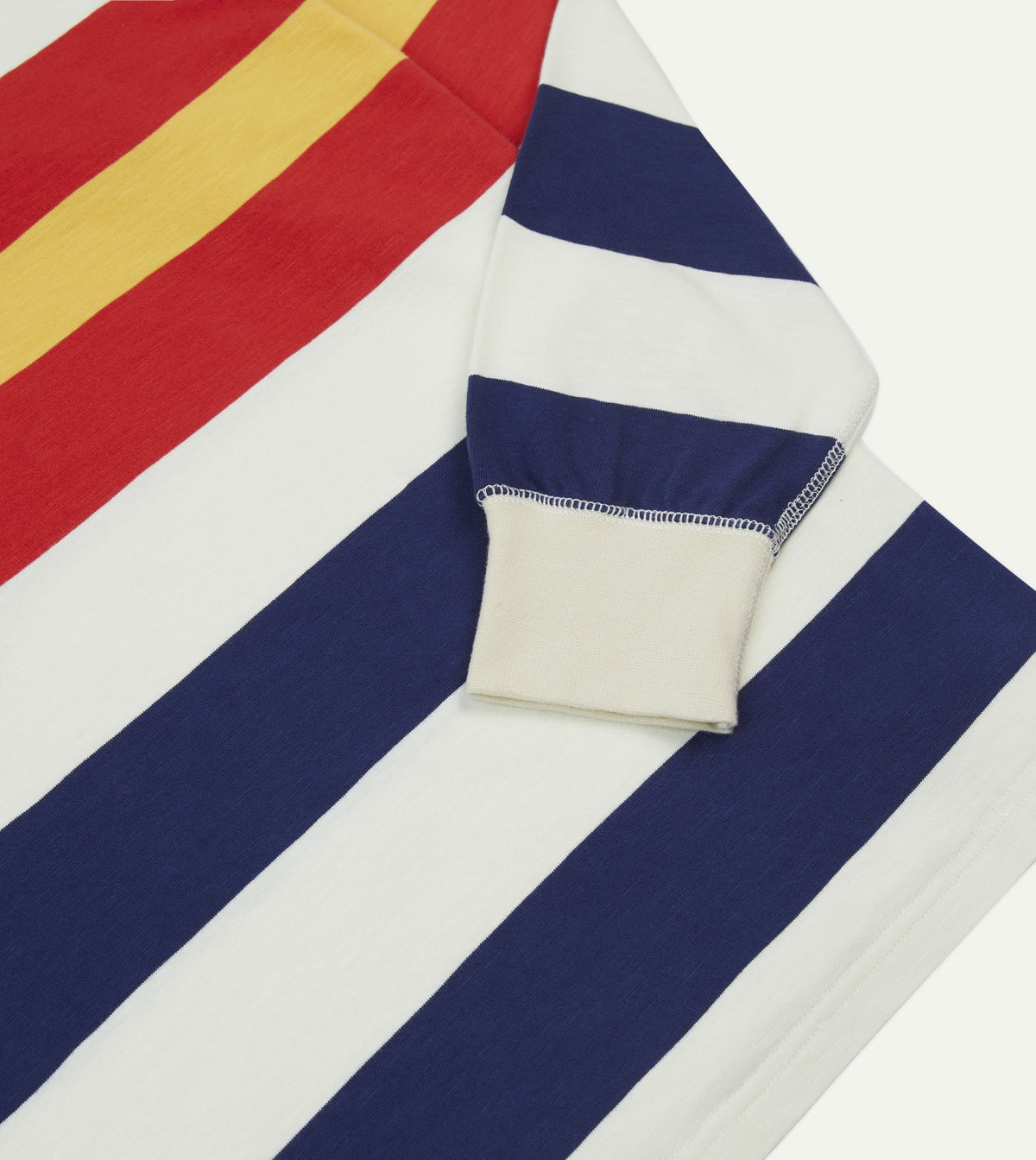 Drake's Multi Stripe Flamé Cotton Rugby Shirt