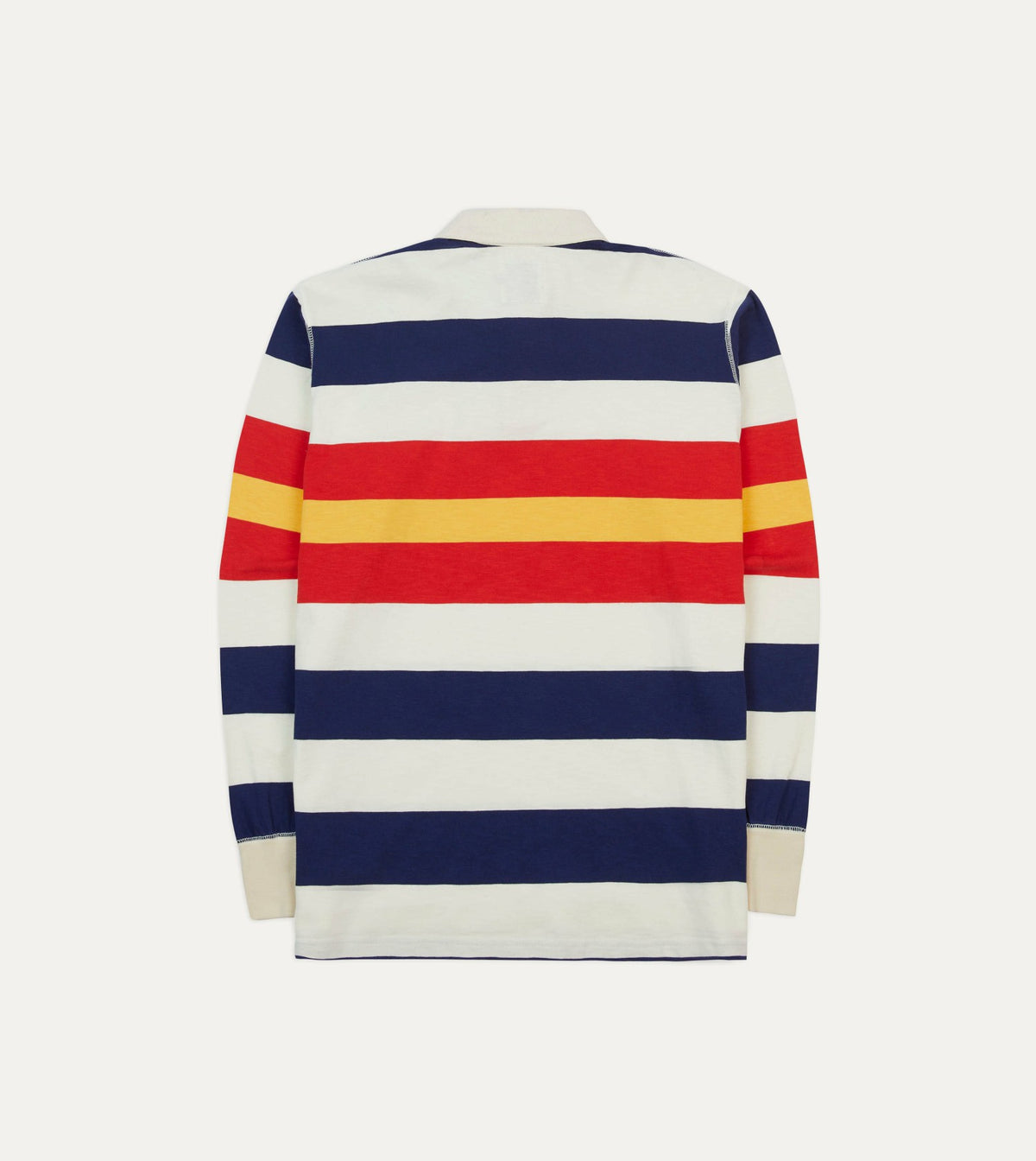 Drake's Multi Stripe Flamé Cotton Rugby Shirt