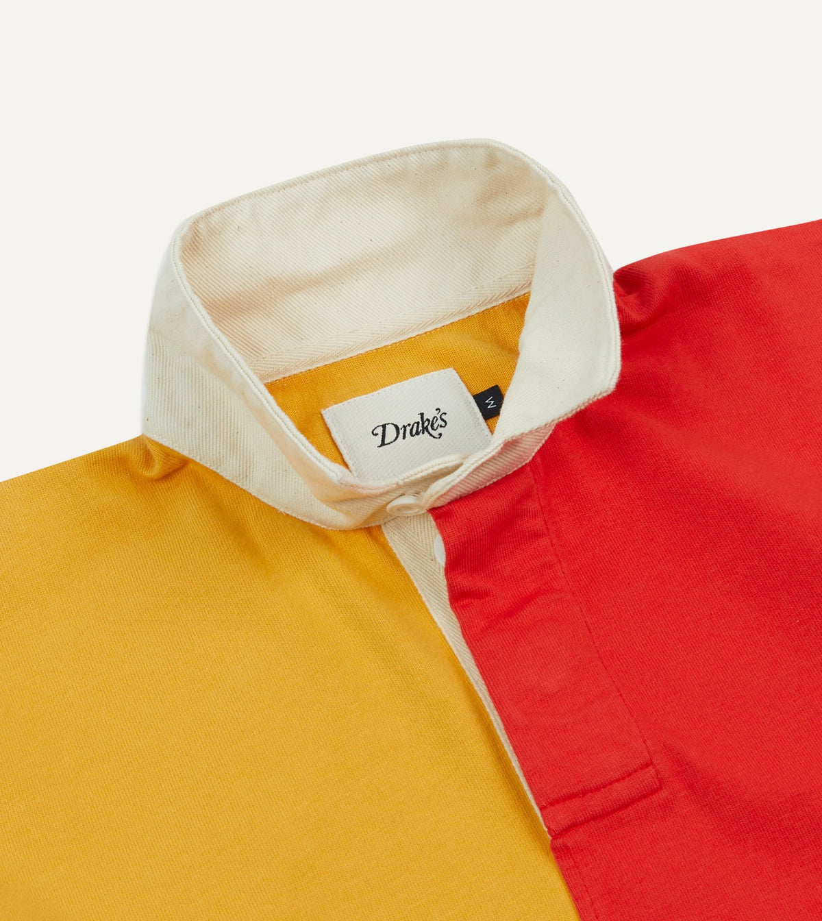 Drake's Multi Panelled Cotton Rugby Shirt