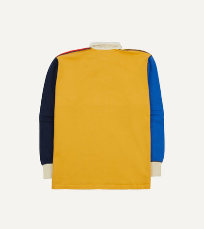 Drake's Multi Panelled Cotton Rugby Shirt