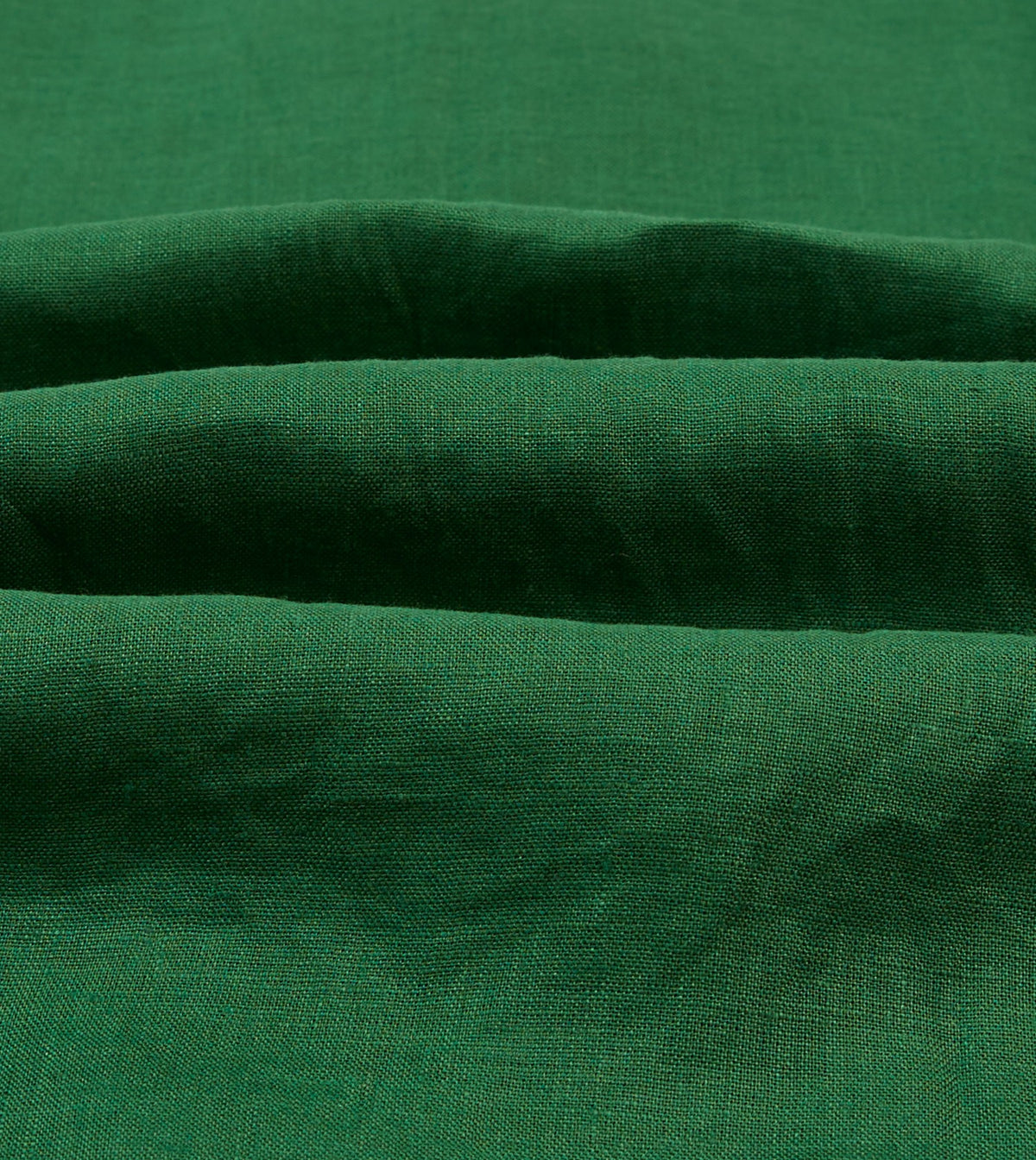 Drake's Forest Green Linen Spread Collar Shirt
