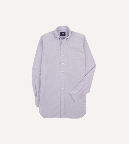 Drake's Lilac Cotton Oxford Cloth Button-Down Shirt