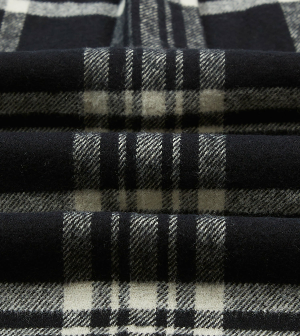 Drake's Black Check Cotton Two-Pocket Work Shirt
