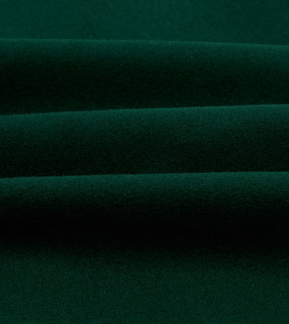 Drake's Green Wool Four-Pocket Camp Collar Work Shirt
