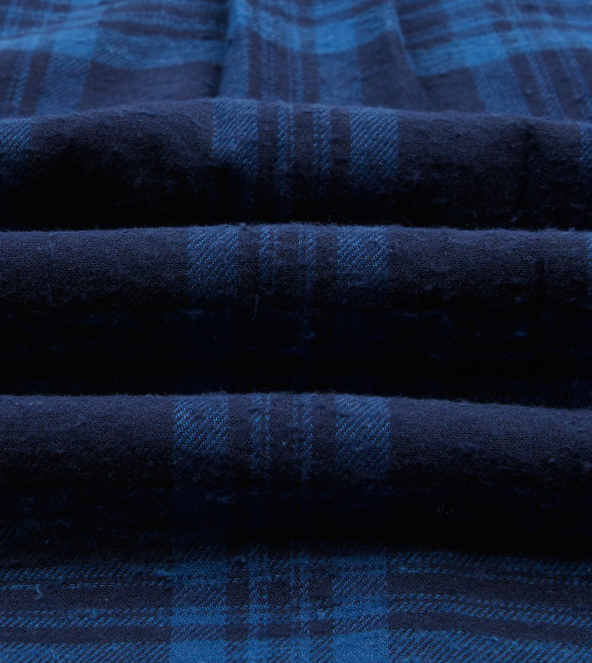 Drake's Navy Check Brushed Cotton Two-Pocket Work Shirt