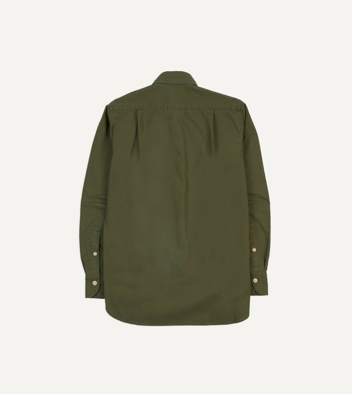 Drake's Olive Ripstop Cotton Work Shirt