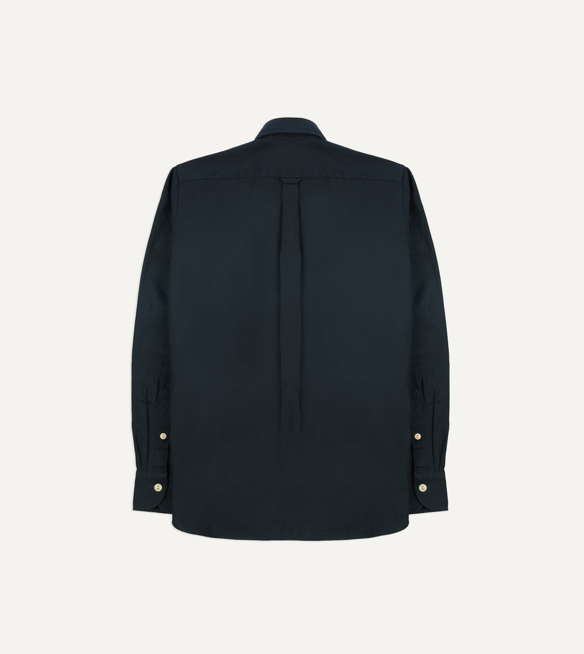 Drake's Navy Satin Cotton Popover Work Shirt