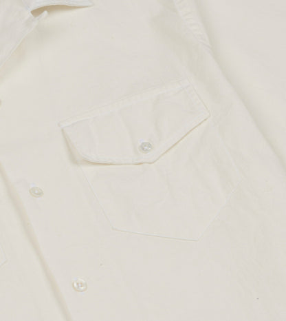 Drake's Mayumi Y. for Drake’s Embroidered Cotton-Linen Camp Collar Short Sleeve Shirt