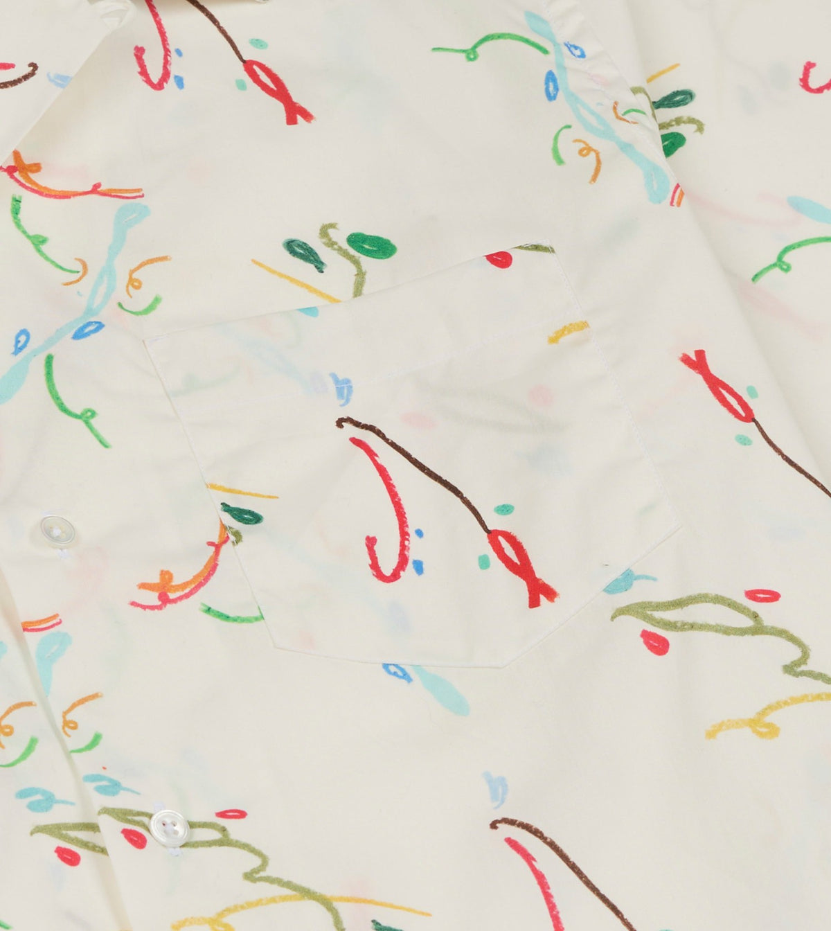 Drake's Mayumi Y. for Drake’s Print Cotton Camp Collar Short Sleeve Shirt